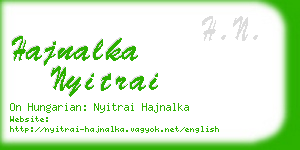 hajnalka nyitrai business card
